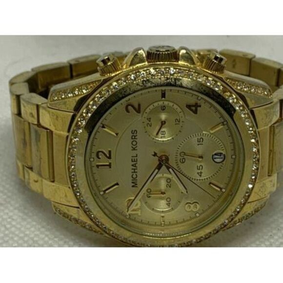 Michael Kors MK5166 Women's Watch Stainless Steel Gold Analog 39mm Quartz B783 - Picture 6 of 9